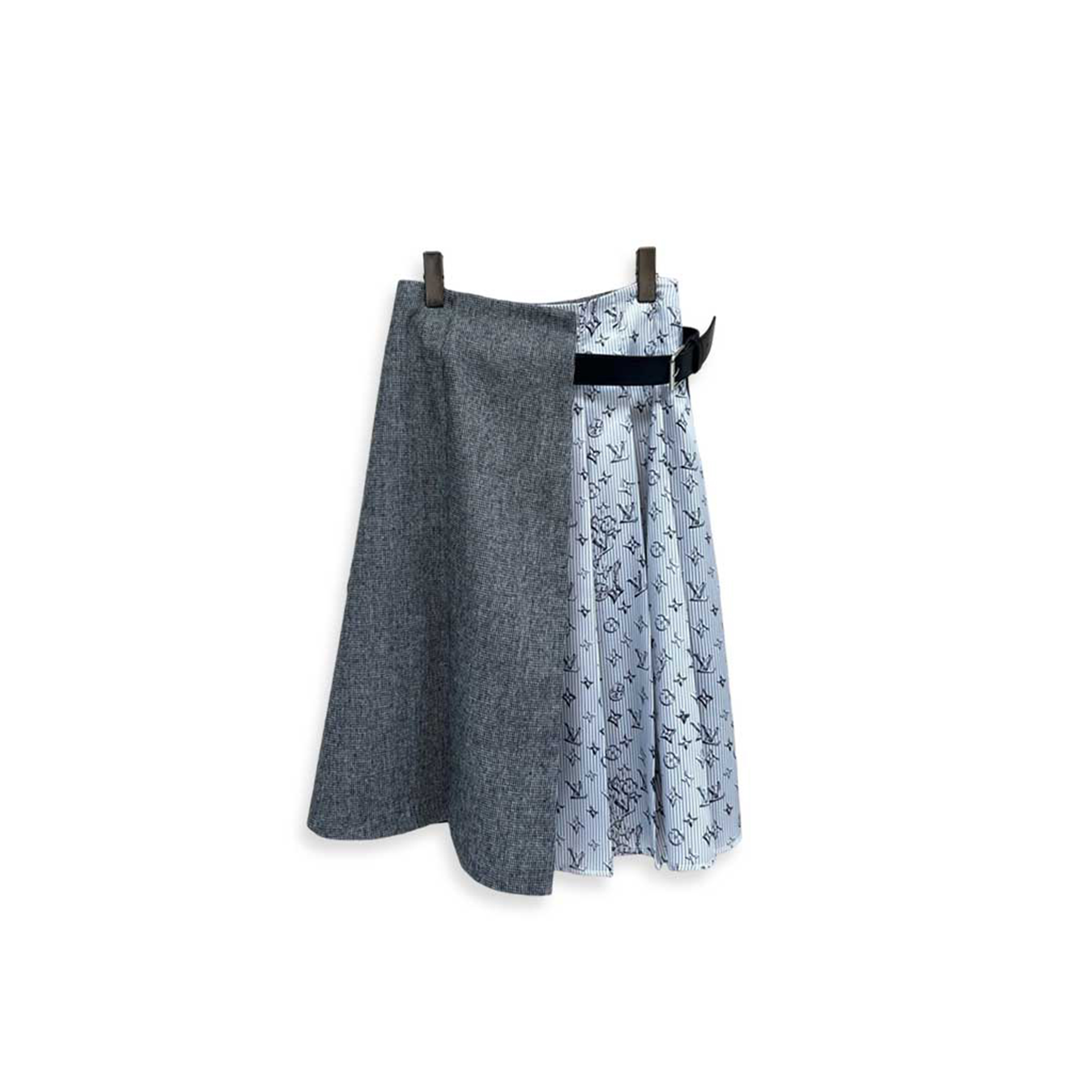 LOUIS VUITTON PATCHWORK MIDI SKIRT 